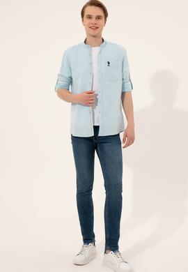 Erkek Turkuaz Uzun Kollu Gömlek - 50246340018