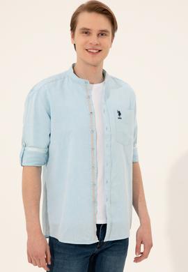 Erkek Turkuaz Uzun Kollu Gömlek - 50246340018