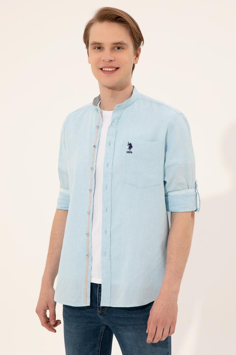 Erkek Turkuaz Uzun Kollu Gömlek - 50246340018
