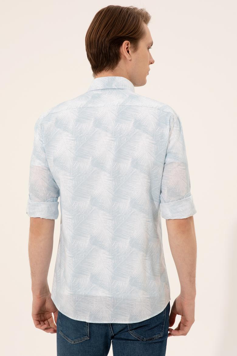 Erkek Mavi Uzun Kollu Gömlek - 50247483023