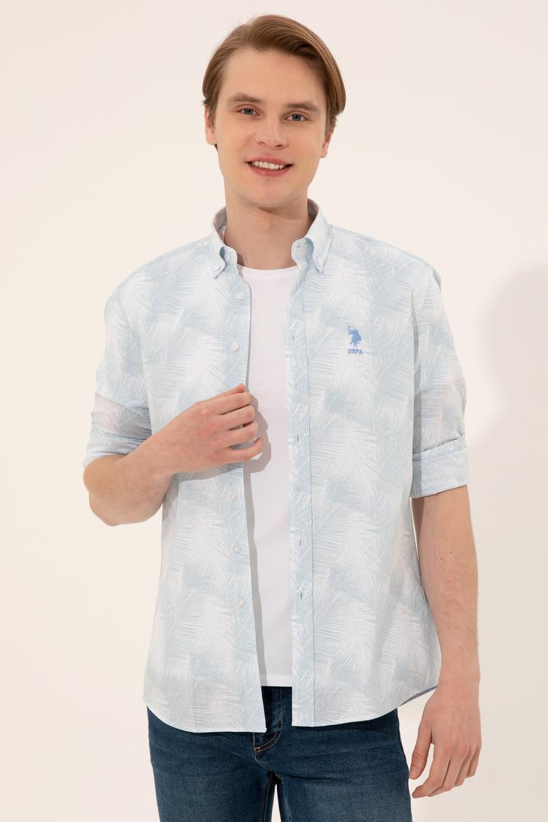 Erkek Mavi Uzun Kollu Gömlek - 50247483023