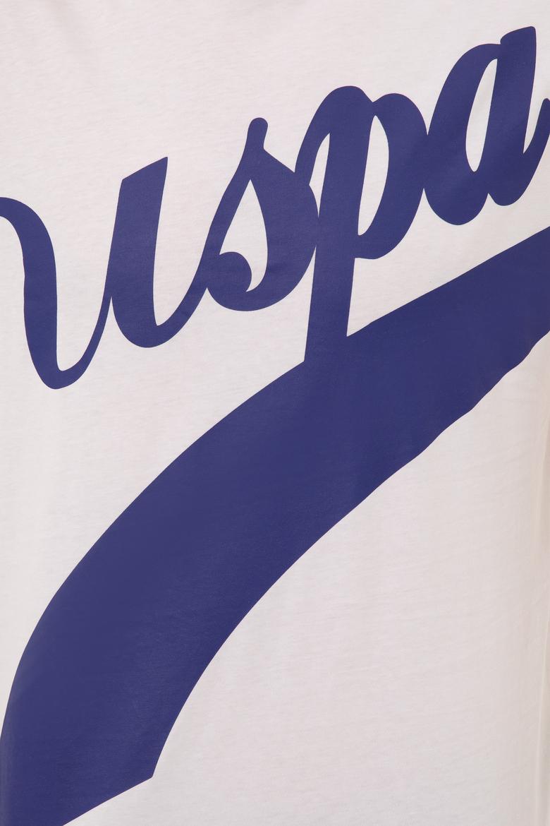 Erkek Beyaz Bisiklet Yaka Tişört - 50248616002