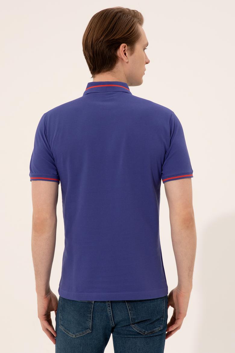 Erkek Mavi Basic Tişört - 50247371106