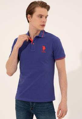 Erkek Mavi Basic Tişört - 50247371106