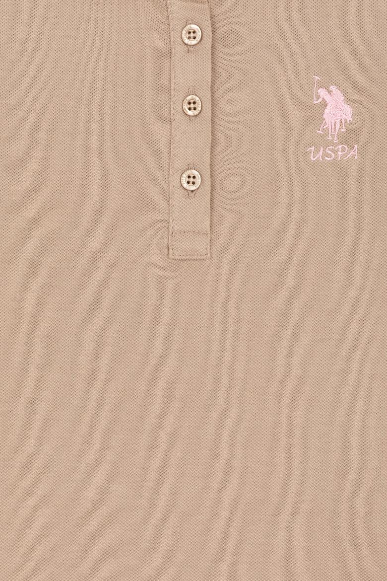 Kız Çocuk Haki Basic Polo Yaka Tişört - 50246795046