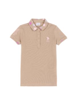 Kız Çocuk Haki Basic Polo Yaka Tişört - 50246795046