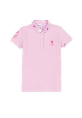 Kız Çocuk Manolya Basic Polo Yaka Tişört - 50246795080