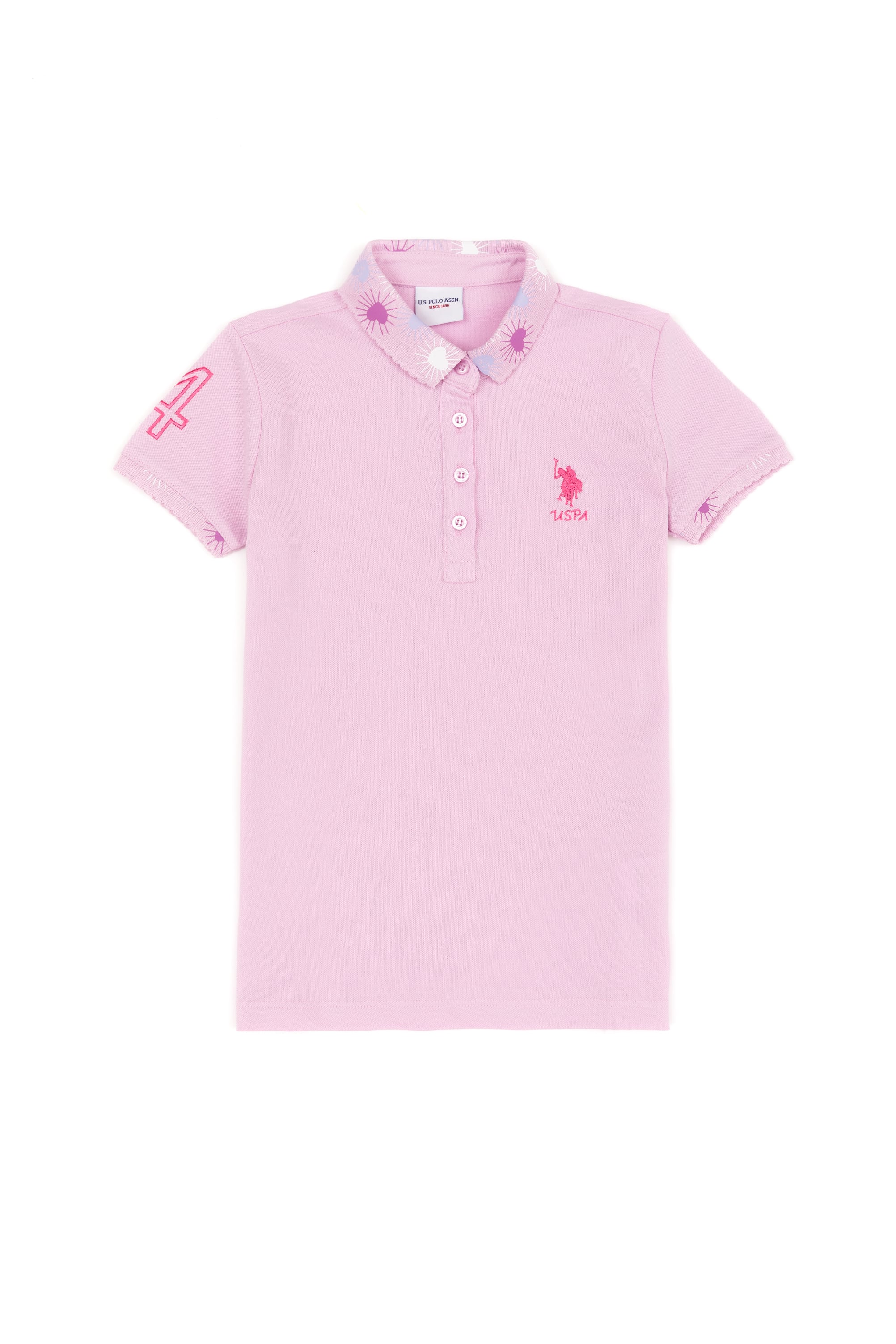 Kız Çocuk Manolya Basic Polo Yaka Tişört