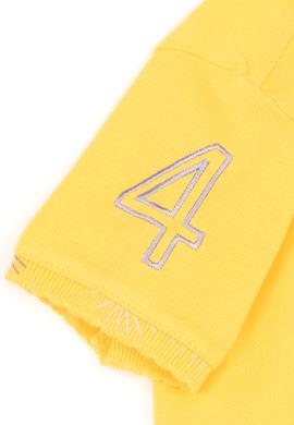 Kız Çocuk Açık Sarı Basic Polo Yaka Tişört - 50246795100