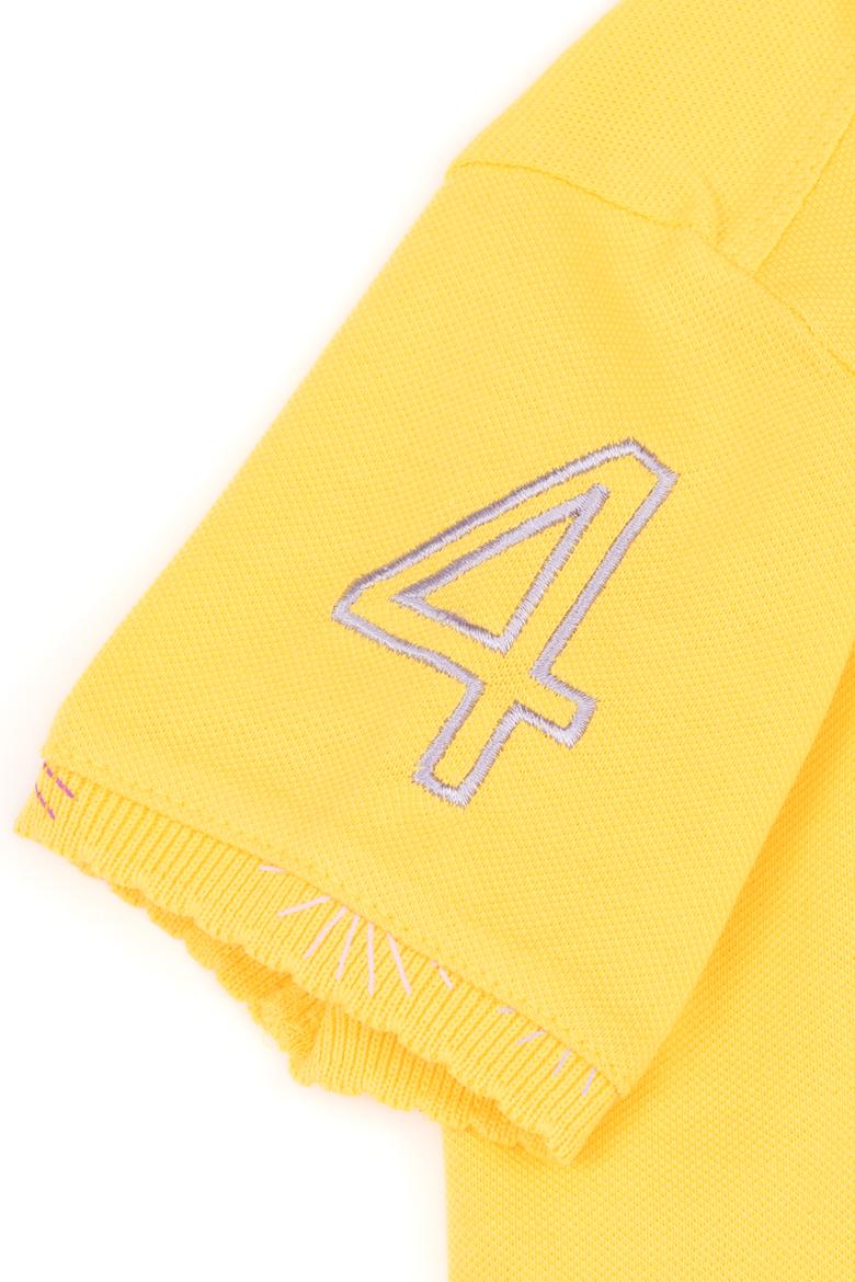 Kız Çocuk Açık Sarı Basic Polo Yaka Tişört - 50246795100