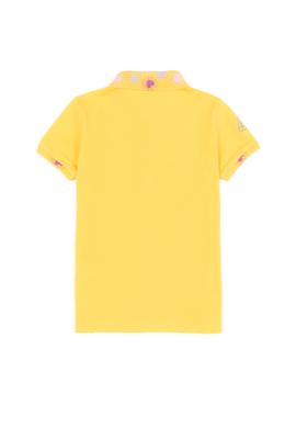 Kız Çocuk Açık Sarı Basic Polo Yaka Tişört - 50246795100