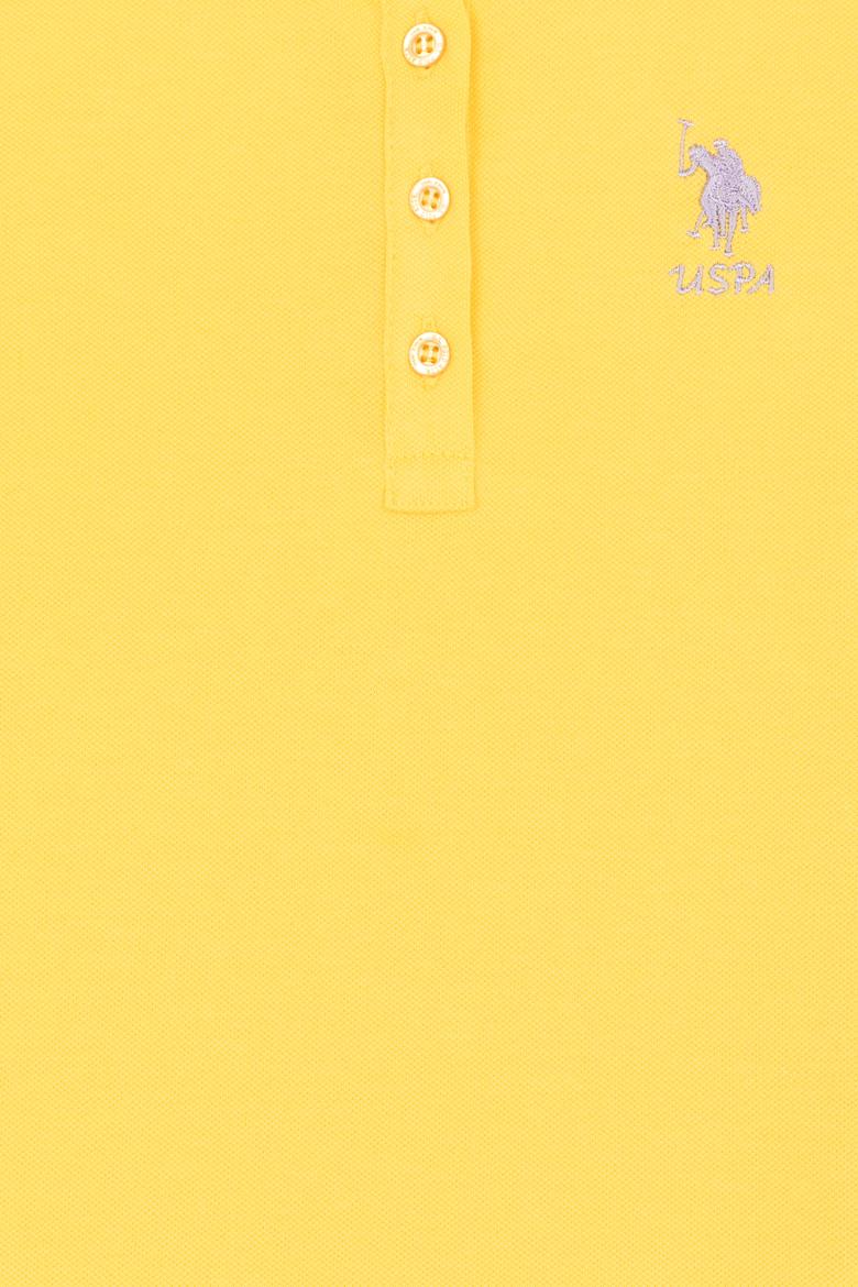 Kız Çocuk Açık Sarı Basic Polo Yaka Tişört - 50246795100