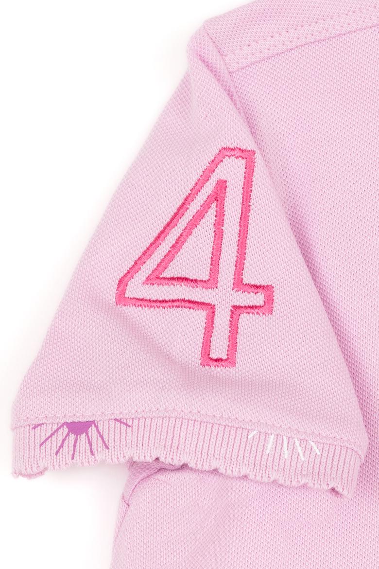 Kız Çocuk Manolya Basic Polo Yaka Tişört - 50246795080