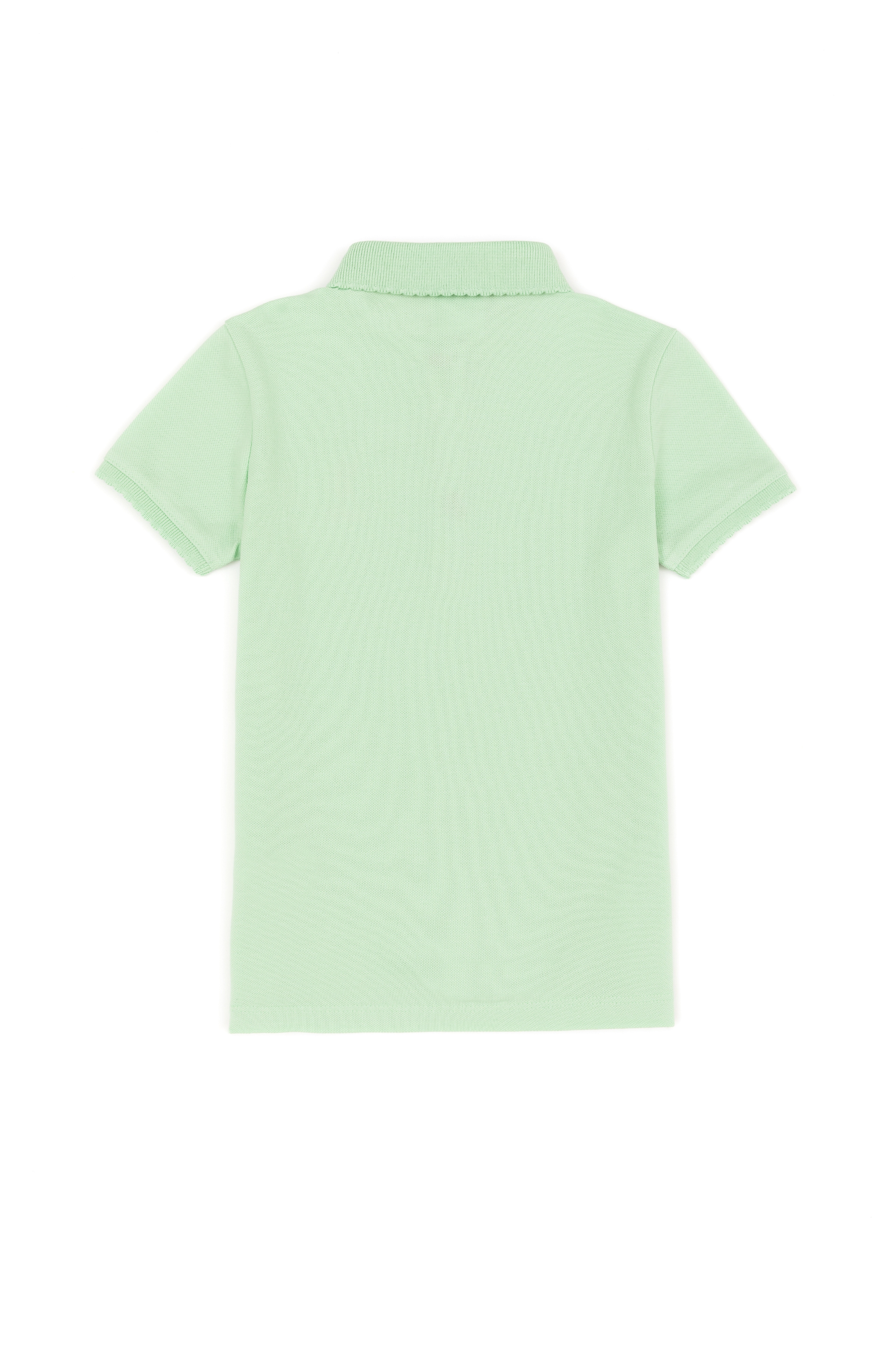 Kız Çocuk Mint Yeşili Basic Polo Yaka Tişört