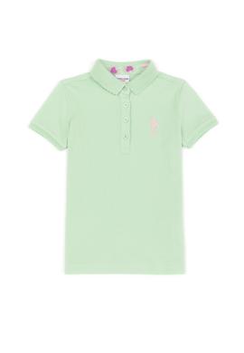 Kız Çocuk Mint Yeşili Basic Polo Yaka Tişört - 50246800063