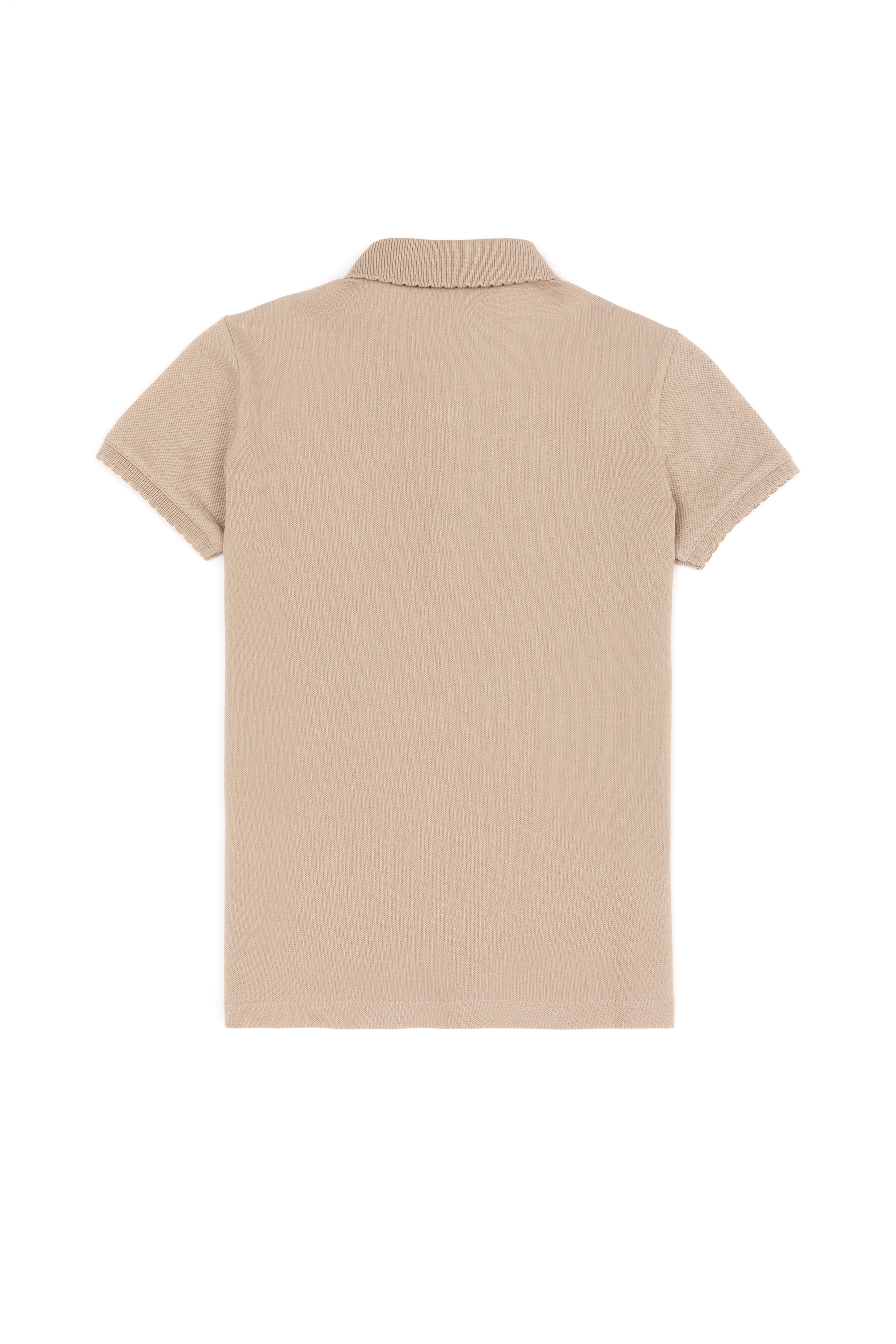 Kız Çocuk Haki Basic Polo Yaka Tişört - Image 2