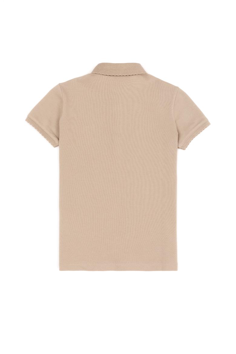 Kız Çocuk Haki Basic Polo Yaka Tişört - 50246800074