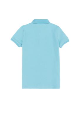 Kız Çocuk Turkuaz Basic Polo Yaka Tişört - 50246800107