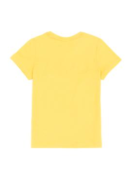 Çocuk Açık Sarı Bisiklet Yaka Tişört - 50248206002