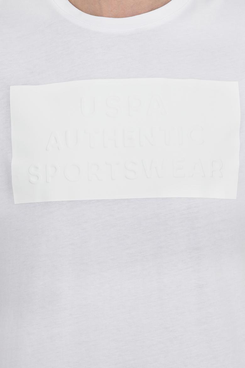 Erkek Beyaz Bisiklet Yaka Tişört - 50248581007