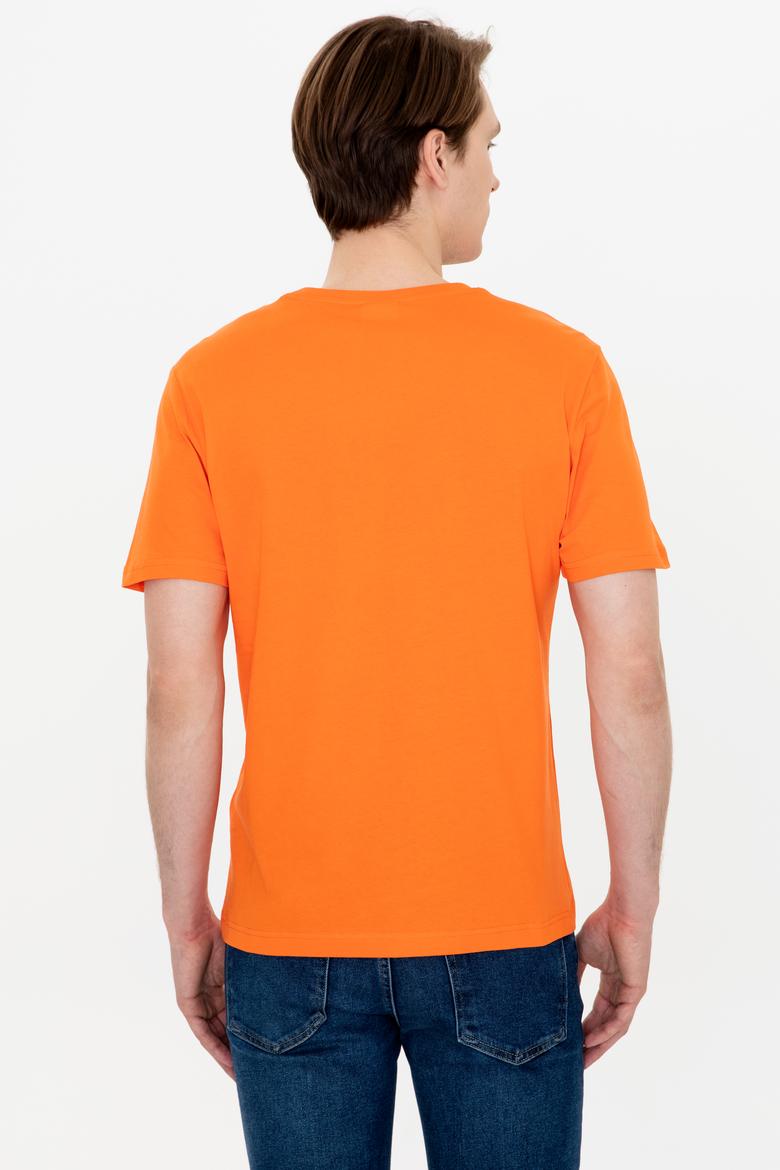 Erkek Turuncu Bisiklet Yaka Tişört - 50248581037