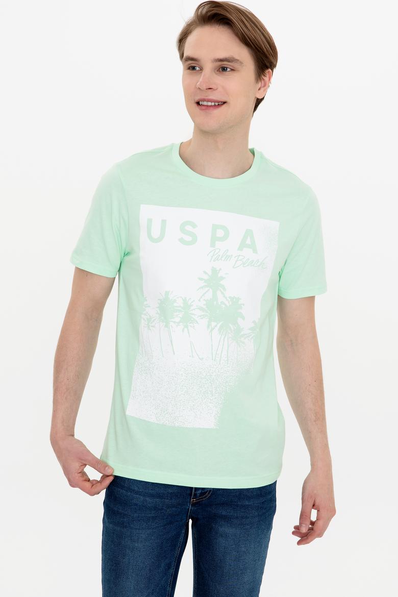 Erkek Mint Bisiklet Yaka Tişört - 50246118046