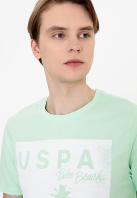 Erkek Mint Bisiklet Yaka Tişört - 50246118046