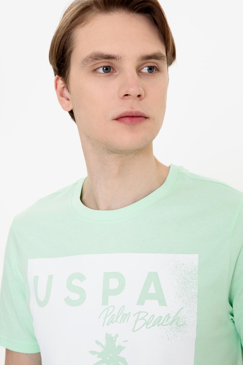 Erkek Mint Bisiklet Yaka Tişört - 50246118046