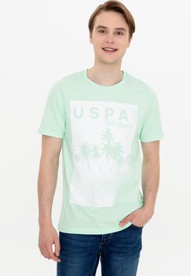 Erkek Mint Bisiklet Yaka Tişört - 50246118046