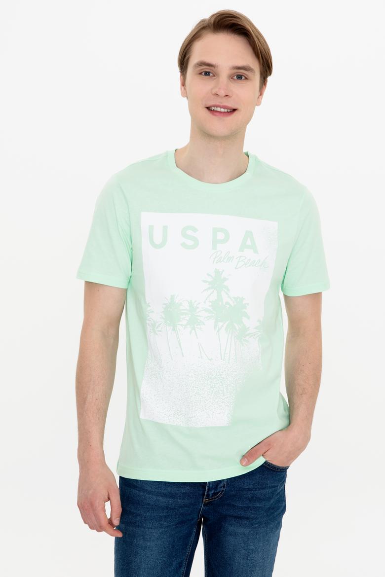 Erkek Mint Bisiklet Yaka Tişört