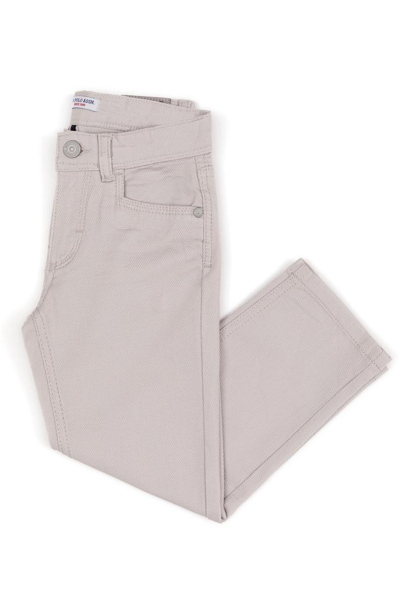 Erkek Çocuk Açık Gri Kanvas Pantolon