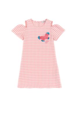 Kız Çocuk Pembe Dokuma Elbise - 50246417004