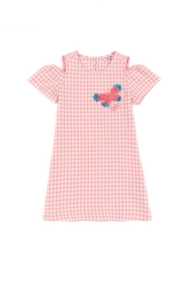 Kız Çocuk Pembe Dokuma Elbise
