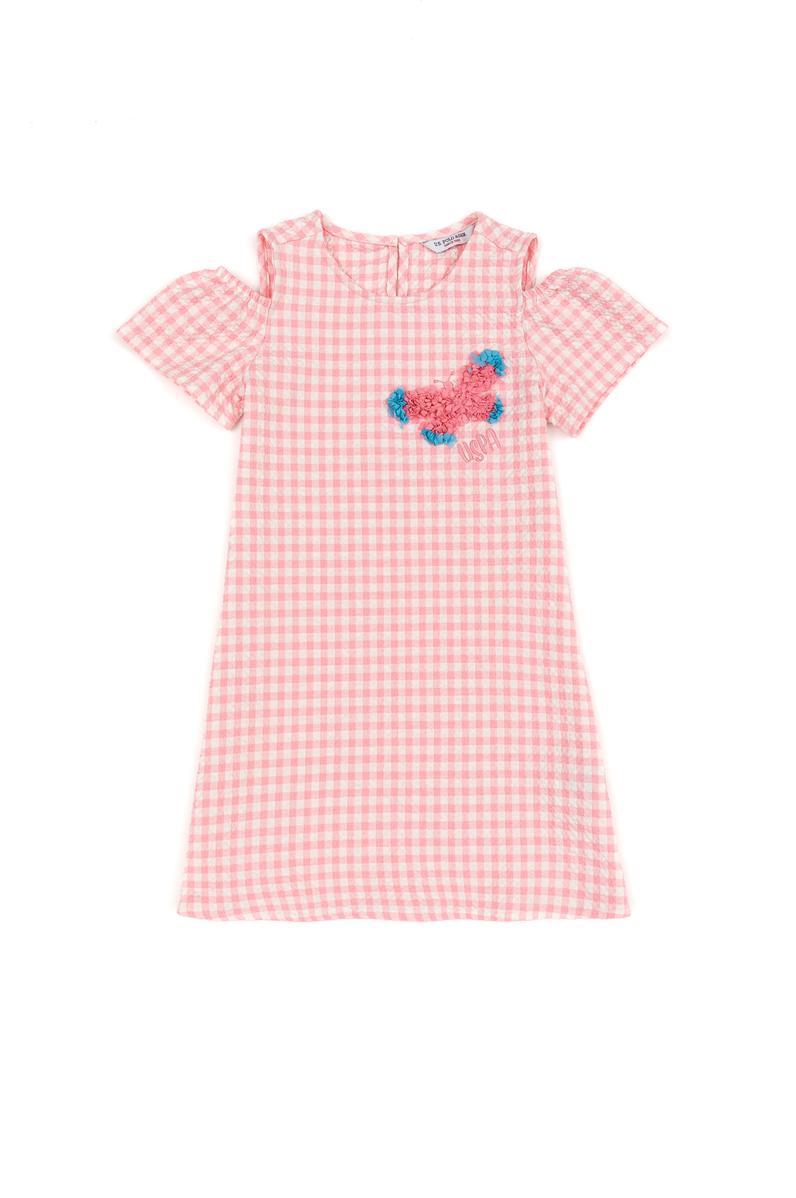 Kız Çocuk Pembe Dokuma Elbise