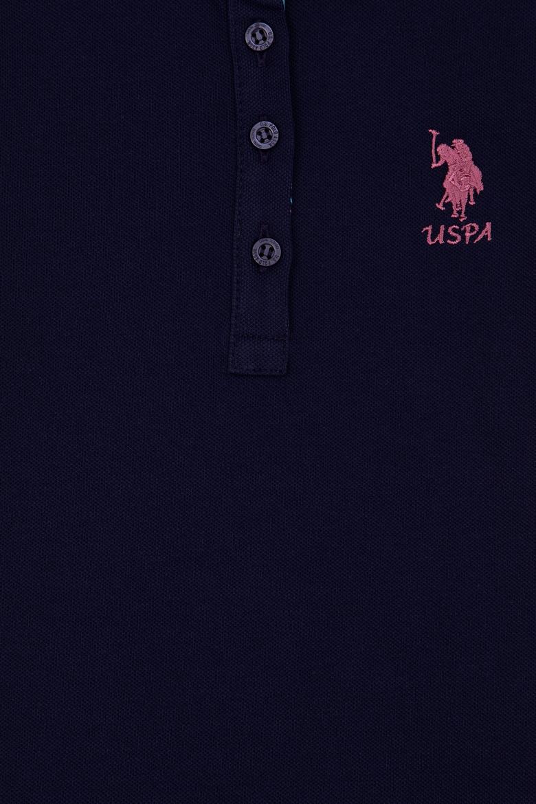 Kız Çocuk Lacivert Basic Polo Yaka Tişört - 50246800085