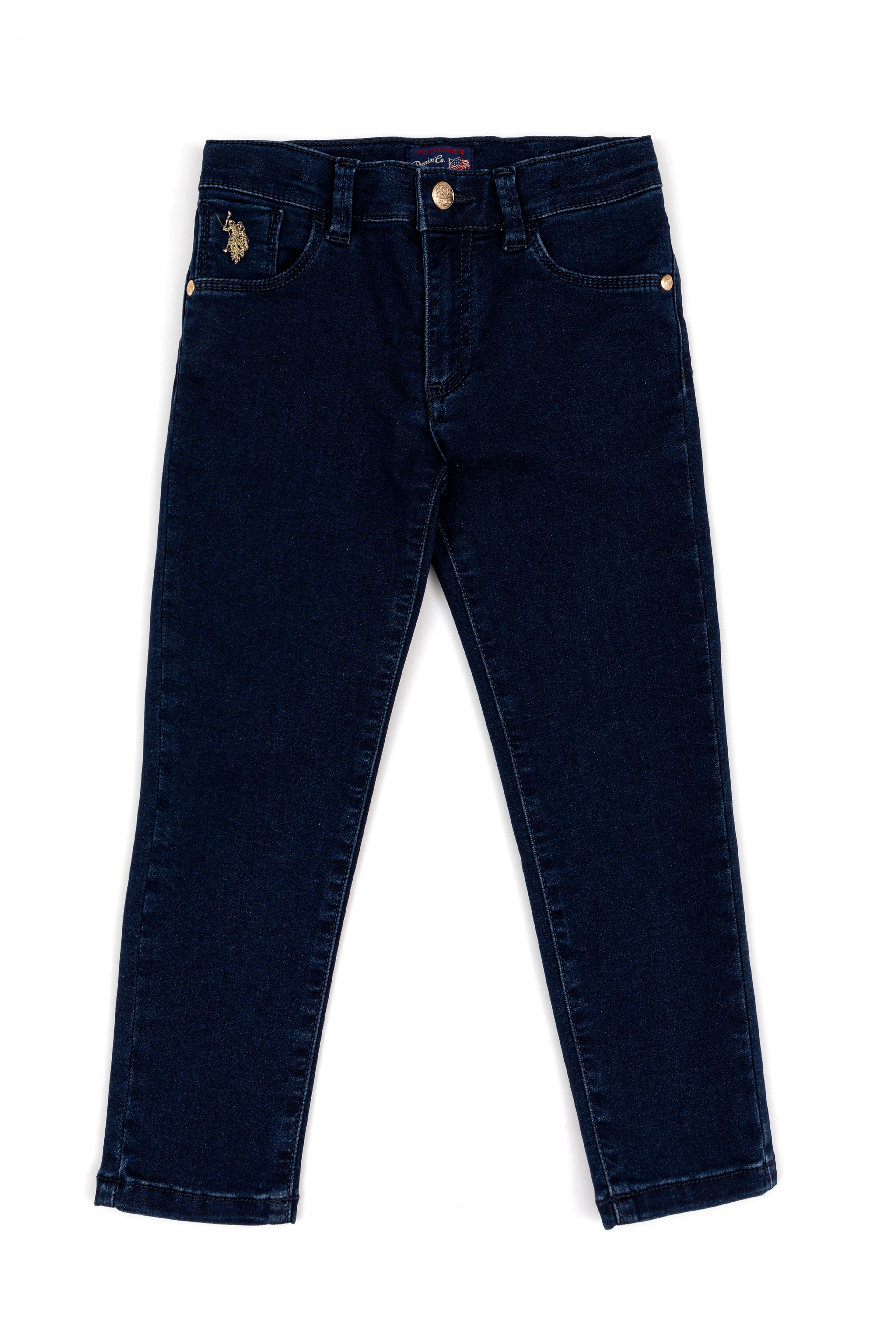 Kız Çocuk Koyu Mavi Jean Pantolon - Image 2