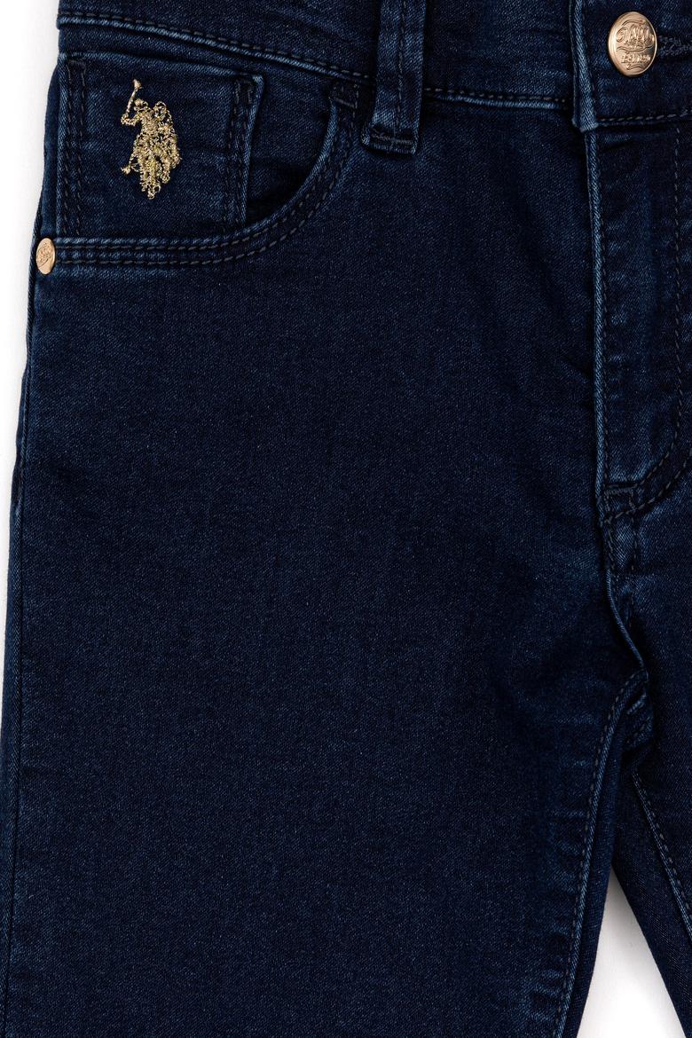 Kız Çocuk Koyu Mavi Jean Pantolon - 50249628006