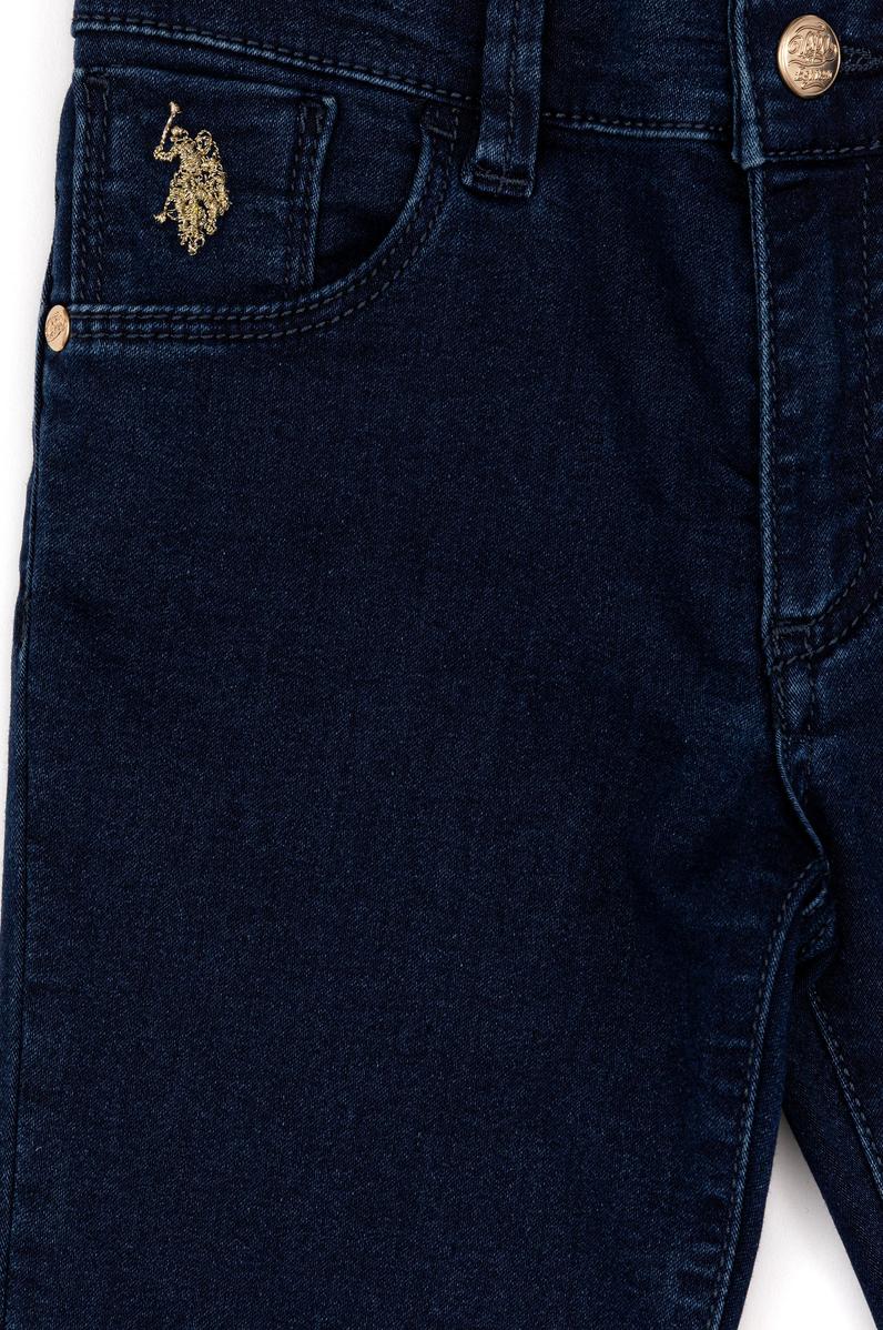 Kız Çocuk Koyu Mavi Jean Pantolon