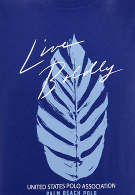 Erkek Mavi Bisiklet Yaka Tişört - 50246117047