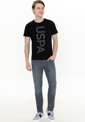 Erkek Siyah Bisiklet Yaka T-Shirt - 50247332023