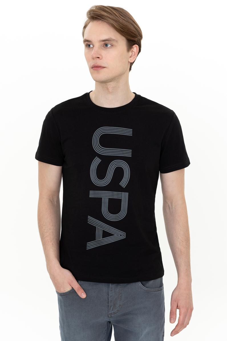 Erkek Siyah Bisiklet Yaka T-Shirt