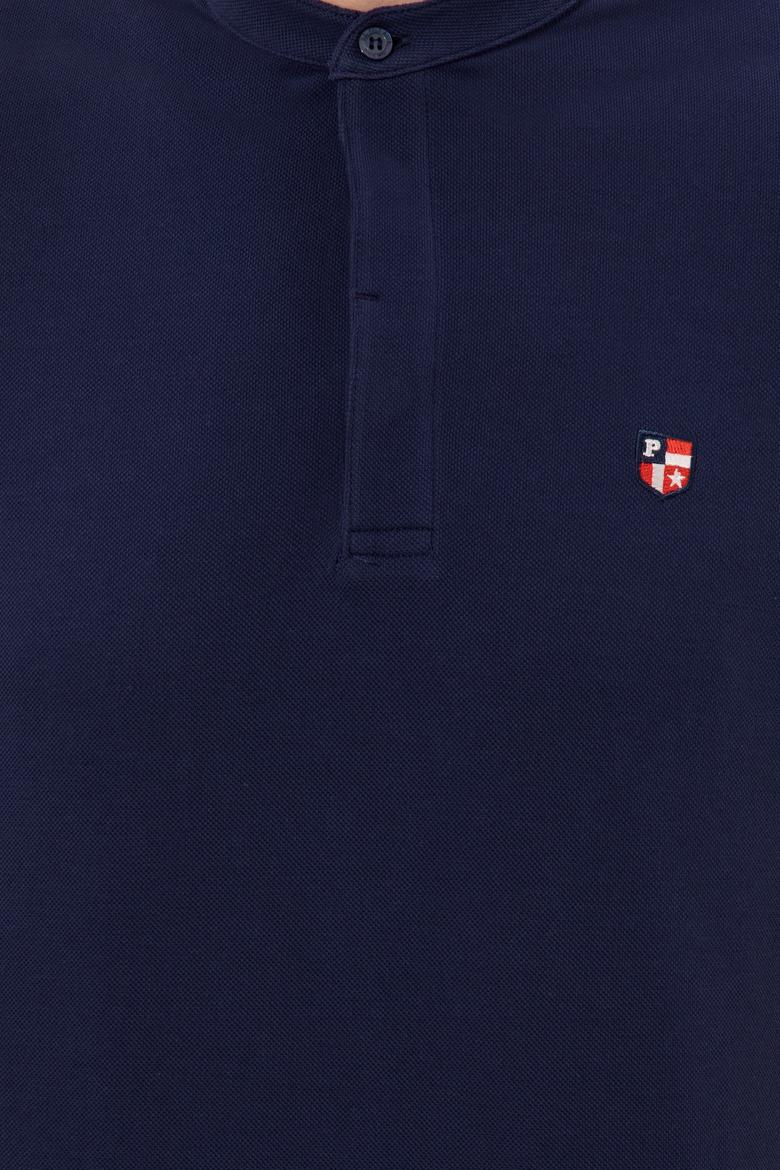 Erkek Lacivert Hakim Yaka T-Shirt - 50247366017