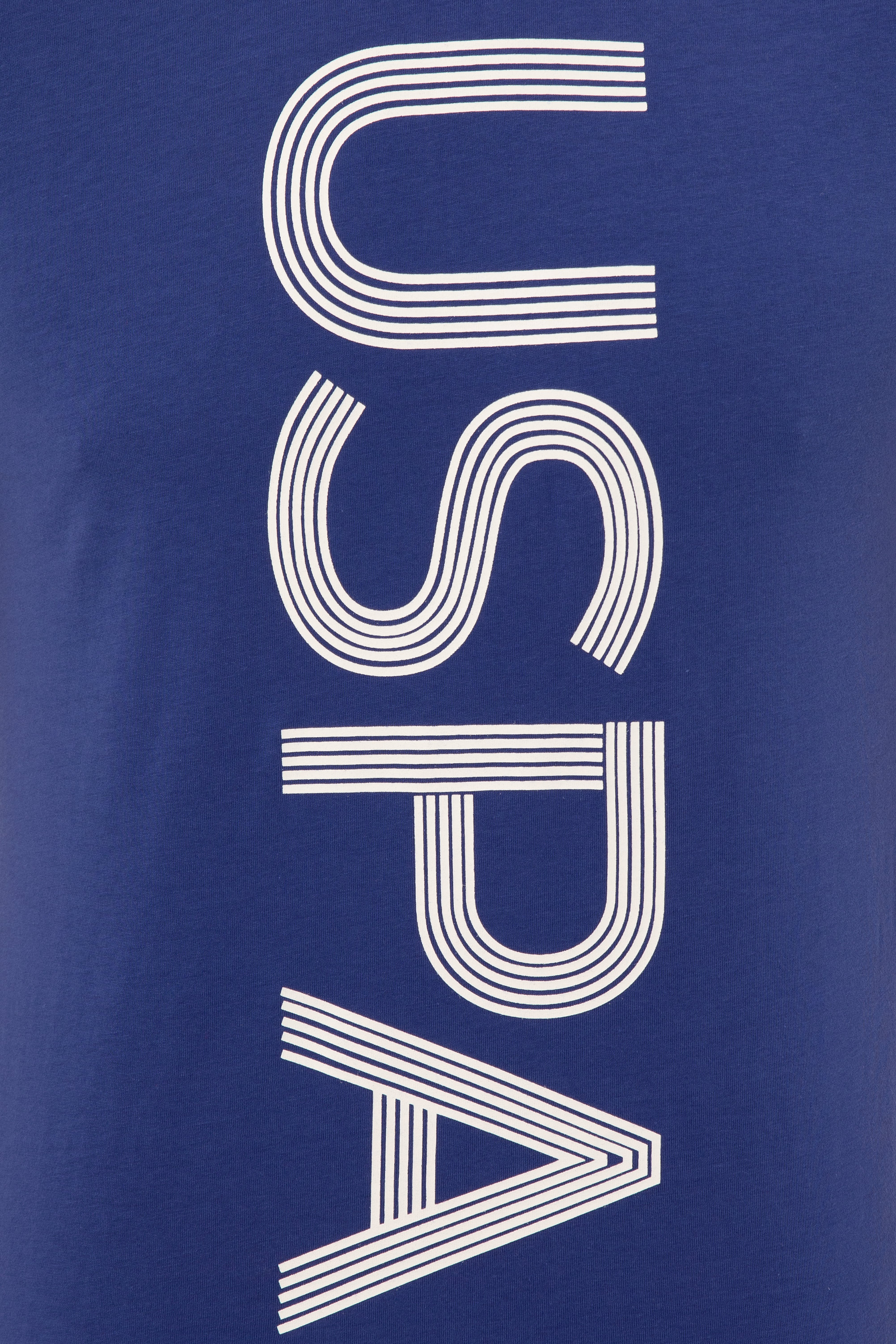 Erkek Mavi Bisiklet Yaka T-Shirt - Image 6