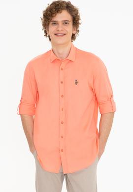 Erkek Somon Uzun Kollu Basic Gömlek - 50246466072