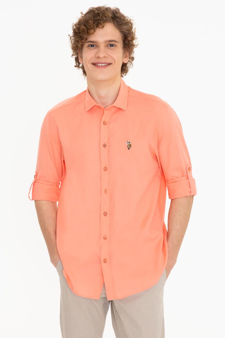 Erkek Somon Uzun Kollu Basic Gömlek - 50246466072