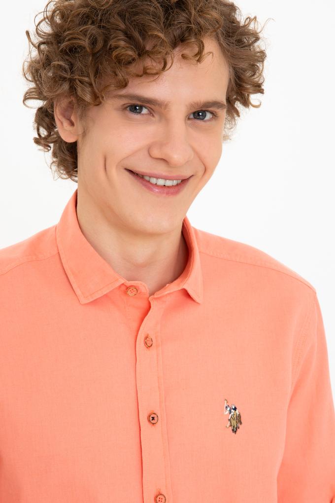 Erkek Somon Uzun Kollu Basic Gömlek