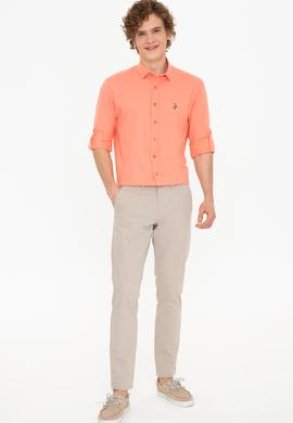 Erkek Somon Uzun Kollu Basic Gömlek - 50246466072