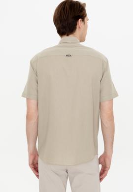 Erkek Haki Kısa Kollu Gömlek - 50249523027
