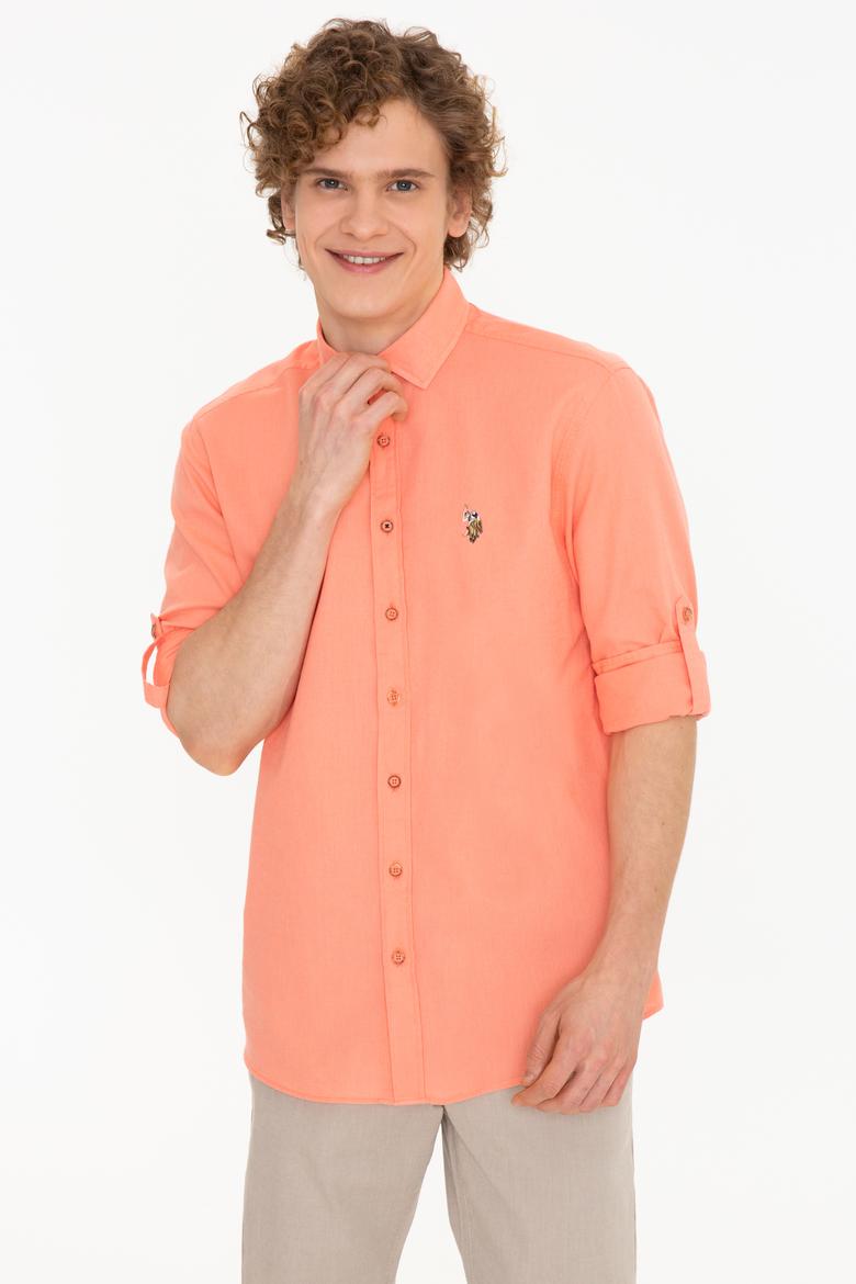 Erkek Somon Uzun Kollu Basic Gömlek - 50246466072