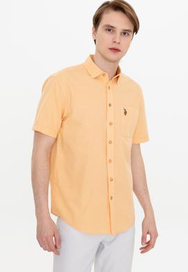 Erkek Turuncu Kısa Kollu Gömlek - 50249523087